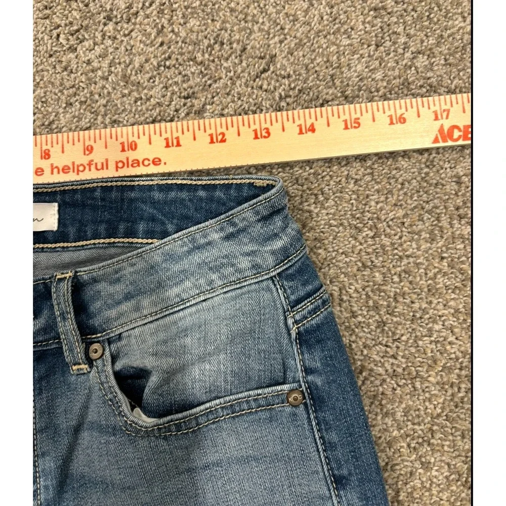 KanCan‎ Jeans Women's 5/26 Blue Denim Distressed Medium Wash Cotton Frayed Hem